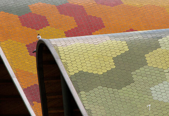 Facade Covering Mercat De Santa Caterina Barcelona Spain 6