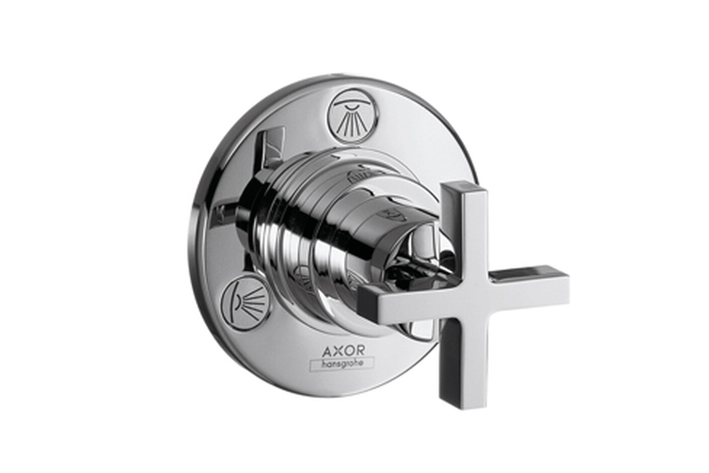 AXOR Citterio Trio/ Quattro Shut-off and Diverter Valve for concealed installation with cross handle DN20