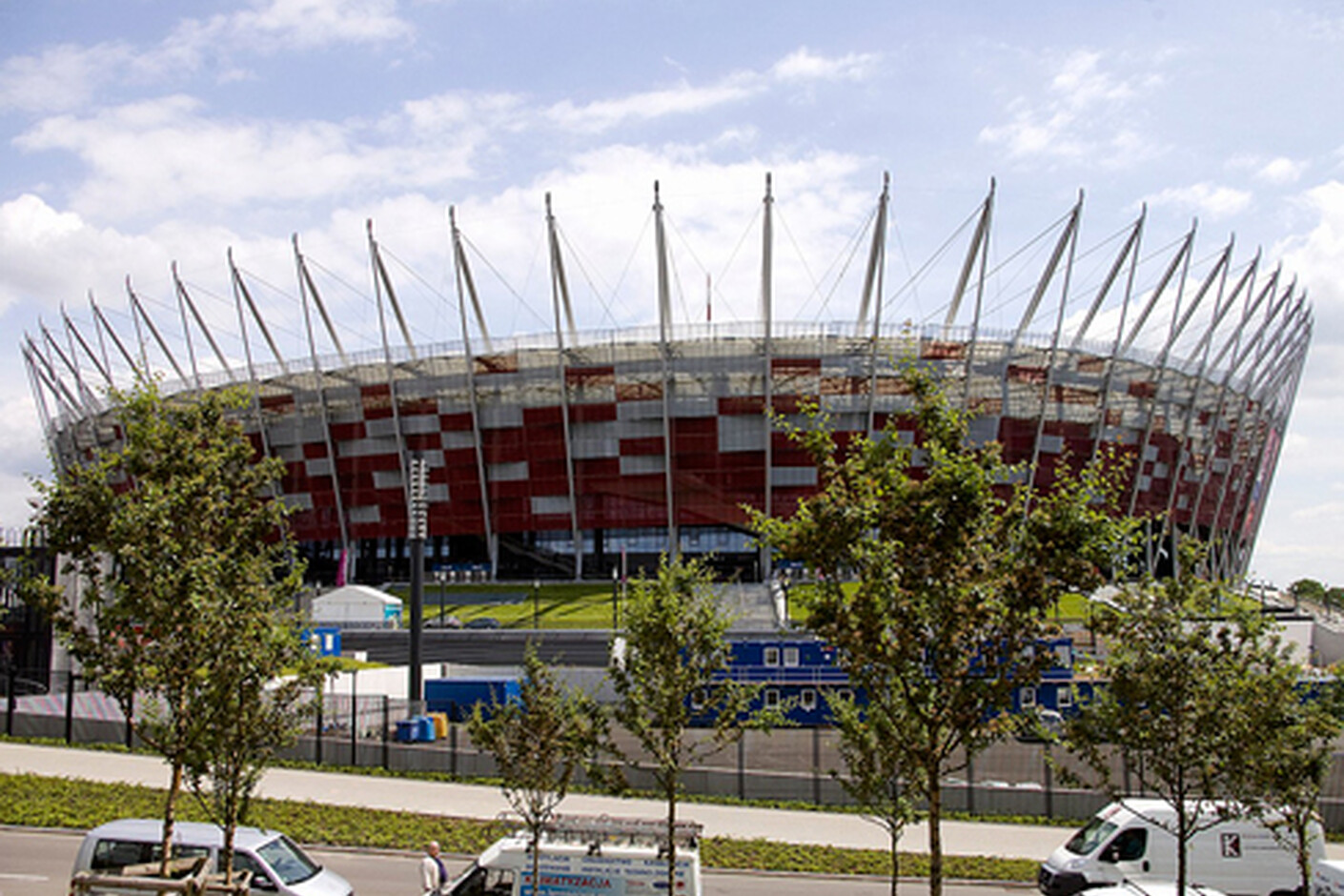 Expanded metal cladding, National Stadium in Warsaw by RMIG City ...