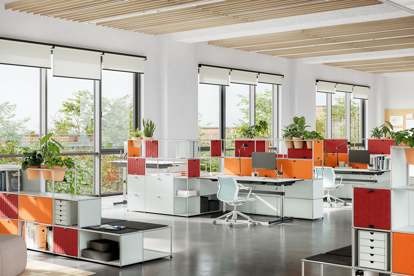 USM Haller Soft Panel | Red and Orange