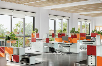 USM Haller Soft Panel | Red and Orange